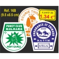 Plaque PVC Réf. 16 (9.5 x 8.5 cm)